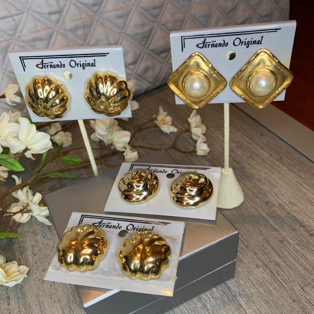 Four Pair of 80’s Era Fernando Originals Earrings